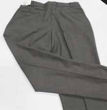 Men's Washable Wool Blend Pleated Pants Charcoal Size 30UR