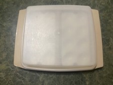 Tupperware Deviled Egg Keeper 732-2 Harvest Gold Yellow Vintage w Lid Holds 16