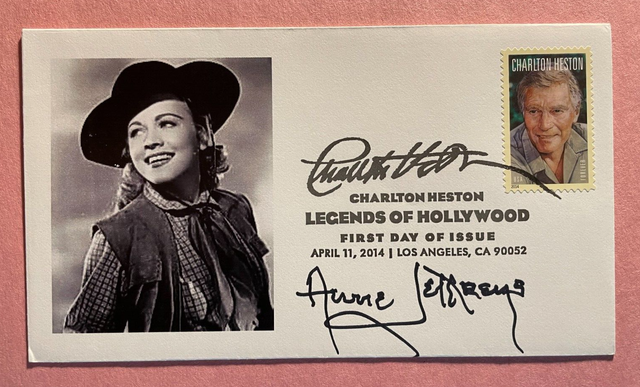 SIGNED ANNE JEFFREYS FDC AUTOGRAPHED FIRST DAY COVER - TOPPER