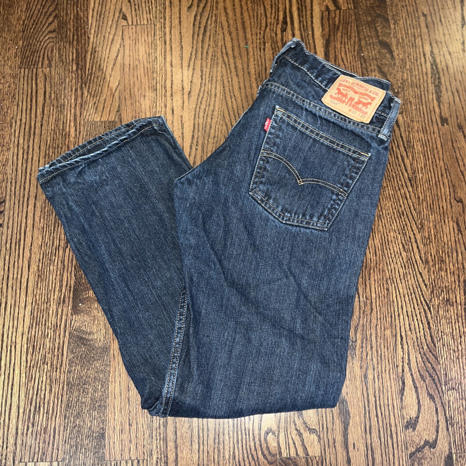 Levi's 514 Mens Straight Fit Denim Jeans Blue Size 32 X 31