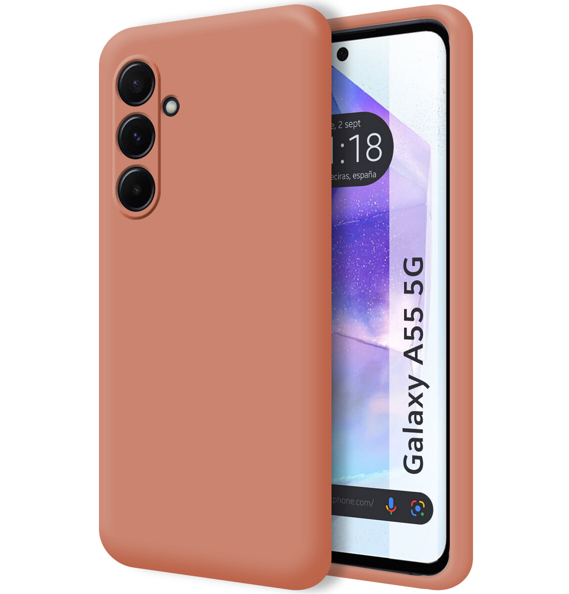 Cover Silicone Liquido Ultra Morbida per Samsung Galaxy A55 5G Colore Rosa