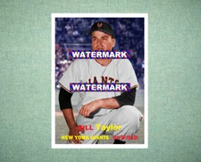 Bill Taylor New York Giants 1957 Style Custom Baseball Art Card