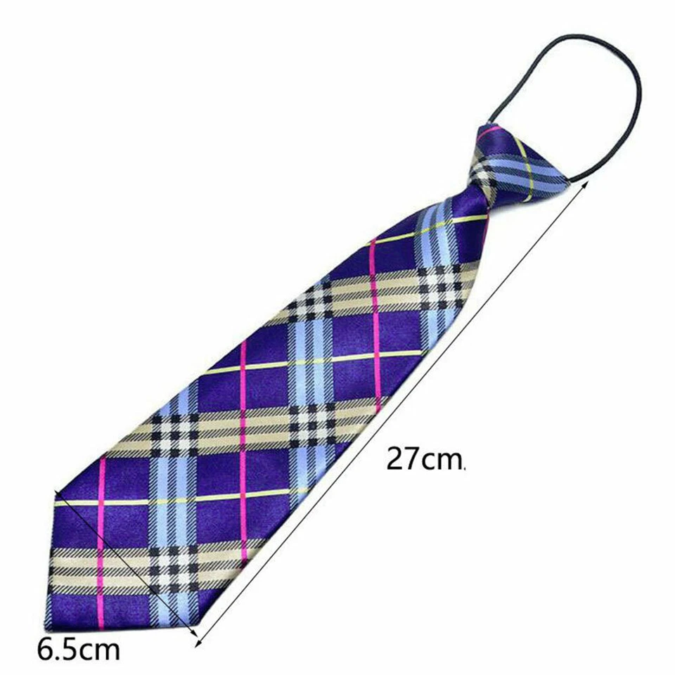 School Boy Kids Child Toddler Pattern Stripe Elastic Tie Necktie Party Wedding - image 3 of 3