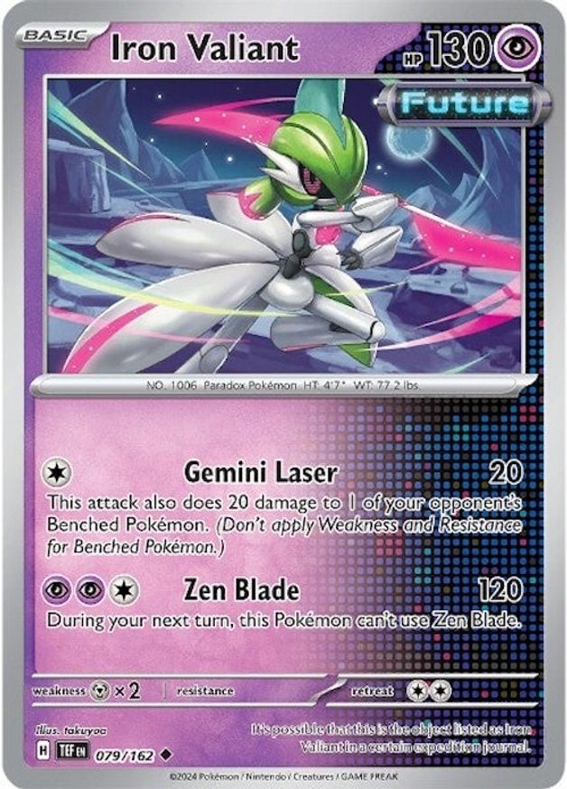 Pokemon Iron Valiant (79/224) Temporal Forces LP REVERSE HOLO