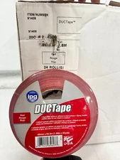 CASE of 24 Intertape DUCTape 1.88" x 60 Yd General Purpose RED Jobsite Duct Tape