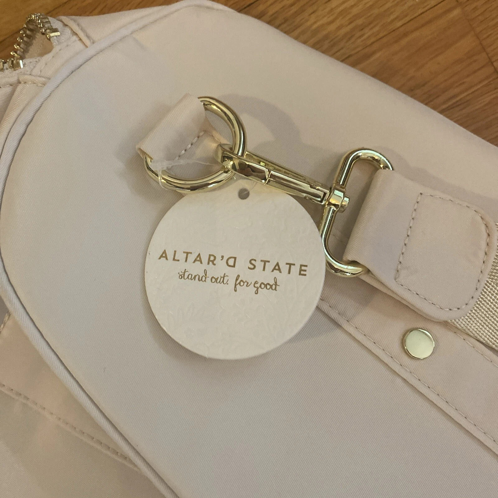 STATE BAGS Borsa weekend Alter'd State 'Moglie' avorio nuova con etichetta *piccolo difetto