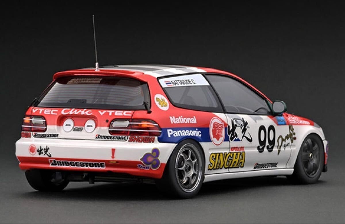 Finished Product ignition model 1/18 Honda CIVIC EG6 Idemitsu from