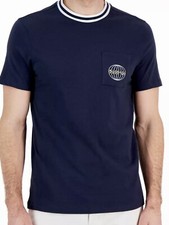 Michael Kors Men's Modern-Fit Brand New Pocket Shirt Navy Blue Size XXL