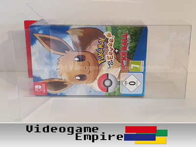 1x Schutzhülle PET Pokémon Let's Go Evoli Eevee / Pikachu Pokéball Bundle Switch