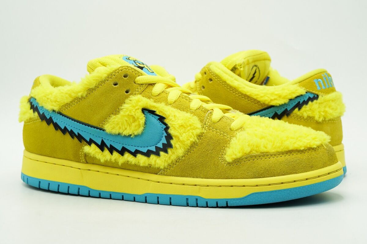 NIKE DUNK LOW SB USED SIZE 10 GREATFUL DEAD OPTI YELLOW BLUE NIKE DUNK LOW SB USED SIZE 10 GREATFUL DEAD OPTI YELLOW BLUE