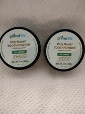 Primal Life Organics Dirty Mouth Toothpowder Spearmint (2PK) 1oz.ea. Exp 2/25