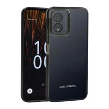 For Boost Celero 5G SC 2024 Phone Hard Case Brushed Armor Cover + Tempered Glass