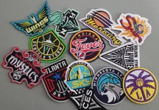 WNBA Basketball Patch 13 pc set  sizes range approx 3-4"