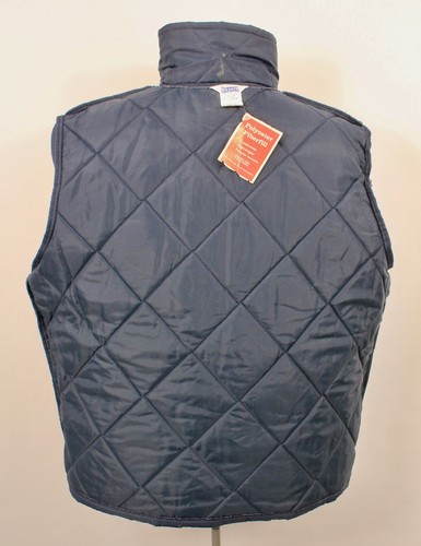Giubbotto imbottito trapuntato vintage uomo anni 70 NOS blu Big Smith taglia XL anni 70 - Foto 3 di 10