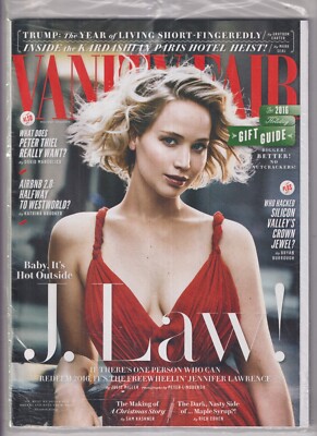 Vanity Fair Holiday 2016/2017 Jennifer Lawrence, Donald Trump, Peter Theil, Sili