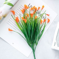 Artificial Flowers Plants Fake Roses Bouquet Outdoor Home Wedding Party Decor UK