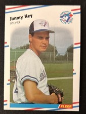 1988 Fleer Jimmy Key Baseball Card #114 Blue Jays Pitcher NM O/C