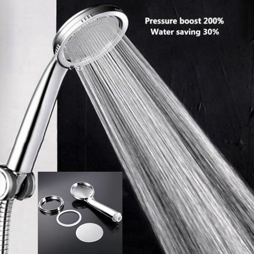 High Pressure Shower Head Powerful Boosting Spray Bath Water Saving ...