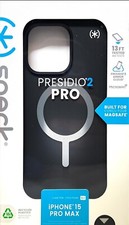 Speck Presidio2 Pro with MagSafe Case For iPhone 15 Pro Max-Black