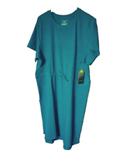 NWT Cinch Waist Dry Tech Cotton Blend Comfort Turquoise Athletic Dress Womens 2X