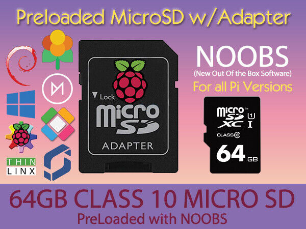 NOOBS 3.6.0 for all Raspberry Pi Models PreLoaded Class 10 Micro SD