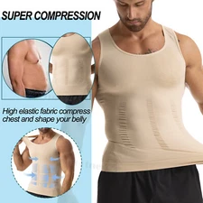 Men Compression Shirt to Hide Gynecomastia Moobs Slimming Body Shaper T-Shirt