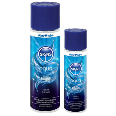 Skins AQUA Gleitgel auf Wasserbasis Persönliches Natur Intimität 130ml/251ml
