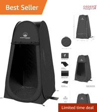 Privacy Tent Polyester 1-Person Portable Pop Up Shower Stall for Camping Outdoor