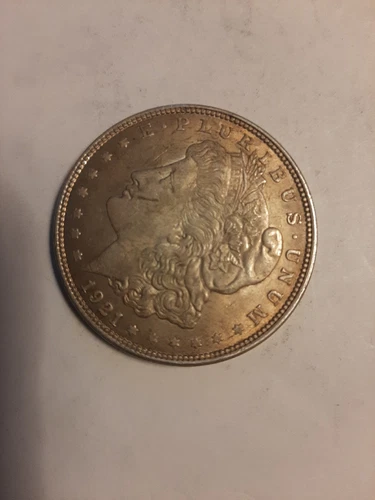 #172--1921 P SILVER MORGAN DOLLAR, AU. $1 US COIN