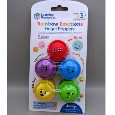 Learning Resources Rainbow Emotions Fidget Poppers - Set of Four