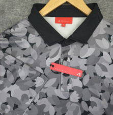 Redvanly Golf Fleurs Performance Polo XL  Tuxedo Camo  Grey NWT 110 Retail