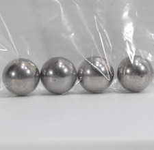 CHROME STEEL BALL BEARING 3/4" NOMINAL DIAMETER LOT OF 4 HOBBY TOY MARBLE CHASE