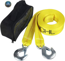 Nylon Tow Strap With Hooks 2x20 Car Vehicle Heavy Duty Recovery Rope 20000 Lb