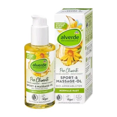 Alverde natürliches Massageöl mit Bio Arnika-, Oliven- & Jojobaölen, 100 ml