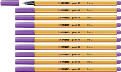 Fineliner - STABILO point 88 - Pack of 10 - Violet