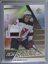 2023 Upper Deck SP Game Used New Grooves 21/25 Luke Hughes #NG-17 Patch Auto 2d8