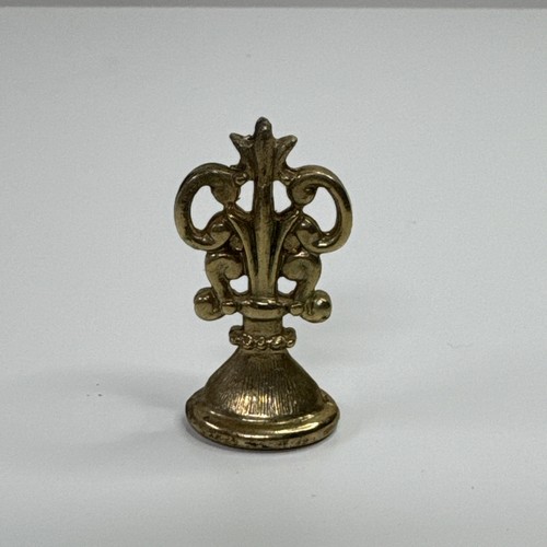 Vintage Ornate Gold Metal Wax Stamp Letter Envelope Seal