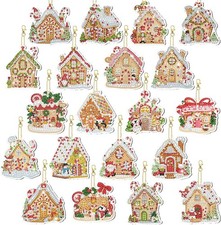 Tondiamo 20 Pcs Christmas Diamond Painting Keychain Kits 5D DIY multicolor