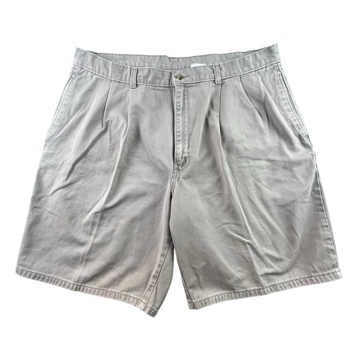 Vintage Duck Head Men's Golf PleatedShorts Beige Khaki Chino Casual Size 40 - Picture 1 of 8