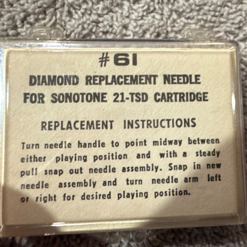 Transcriber Diamond Stylus Yellow for Sonotone 21-TSD Cartridge #15