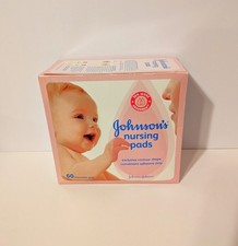 Johnson's Disposable Nursing Pads 60 Count Cotton Adhesive Strip