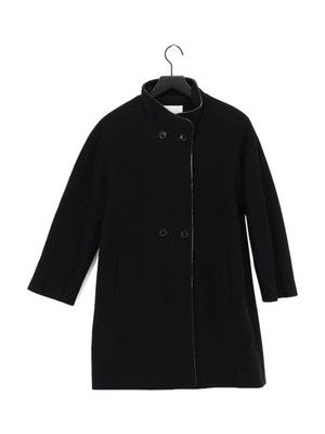 Precis Petite Women's Coat UK 8 Black Wool with Cashmere, Nylon Overcoat