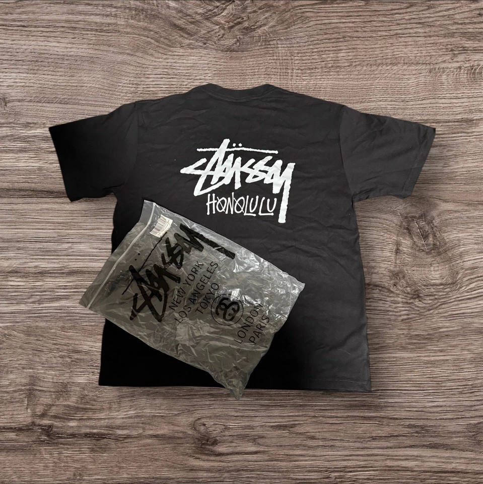 Camiseta negra Stussy Honolulu talla grande Foto 2 de 2