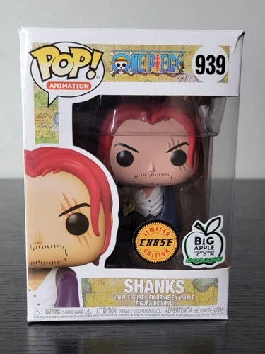 🔥Funko Pop! One Piece Shanks #939 (Chase) Big Apple Vinyl Figure W/Protector!🔥