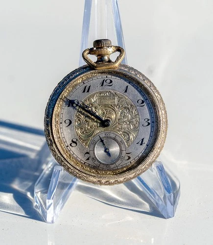 Antique 14K pocket watch Gruen Semtnin