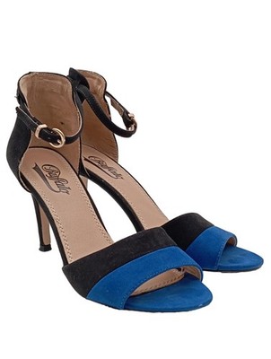 BUFFALO High Heel Sandaletten Damen Sandaletten Gr. DE 40 schwarz-blau