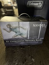 NXHMO Air Compression Recovery Boots Full Leg Massage 9 Pressure 3 Heat Black