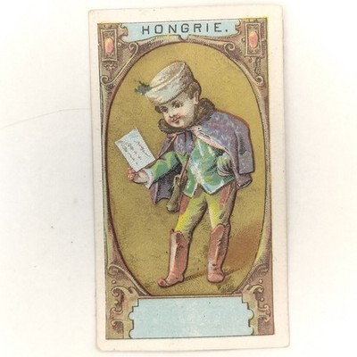 Antique Victorian Trade Card 1881   Hungary   19th Century Color Litho Hongrie