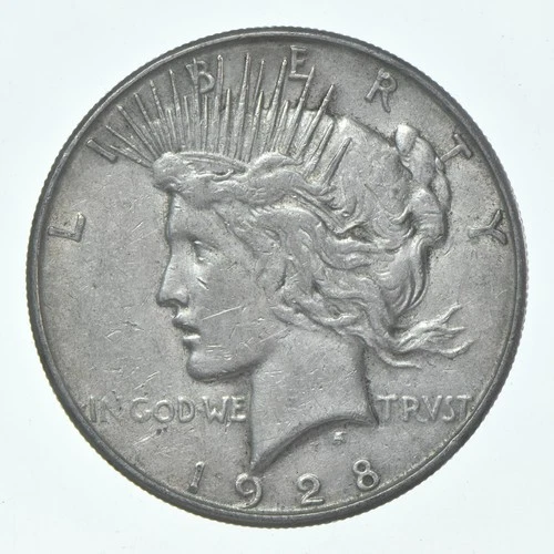 (1) XF 1928-S Peace Silver Dollar 90% - Extra Fine - San Francisco *2615
