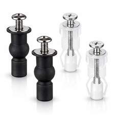 2 Set Toilet Seat Screws, Stainless Steel Toilet Seat Bolts with Expanding Ru...